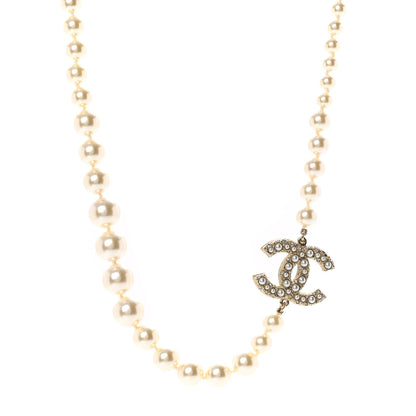 Chanel Pearl CC 100th Anniversary Necklace Light Gold 1 of 6