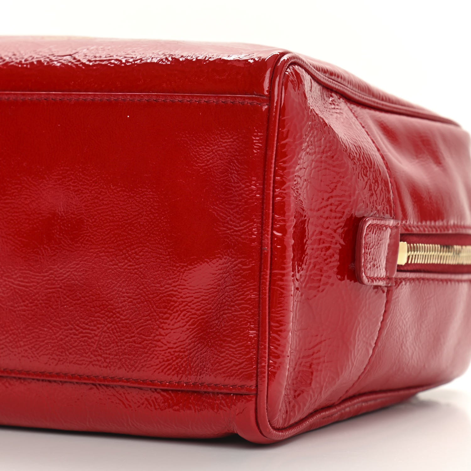 Saint Laurent Textured Patent Mini Y-Mail Tote Red 9 of 9