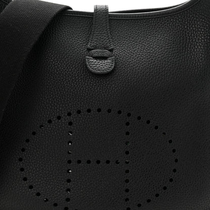 Hermes Taurillon Clemence Evelyne III PM Black 8 of 10