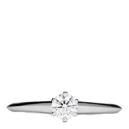 Tiffany Platinum Diamond .27ct Solitaire Engagement Ring 50 5.25 1 of 5