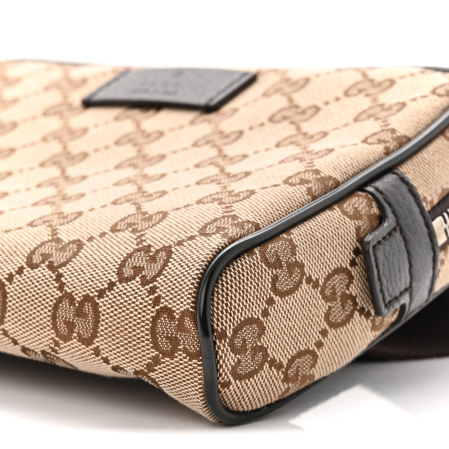 Monogram Dollar Calfskin Belt Bag Beige Ebony Testa di Moro Marrone Scuro