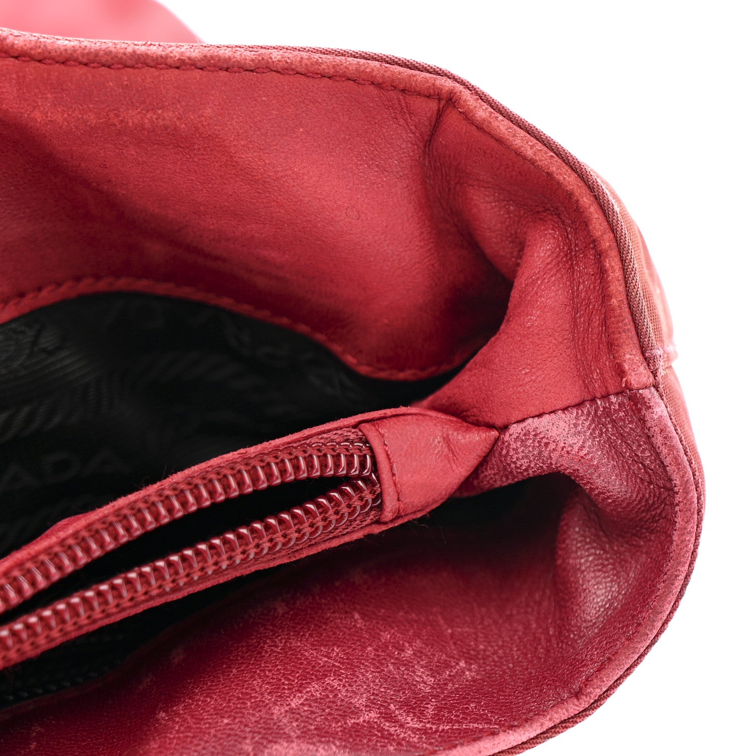 Prada Nylon Zip Tote Bag Granato 15 of 16