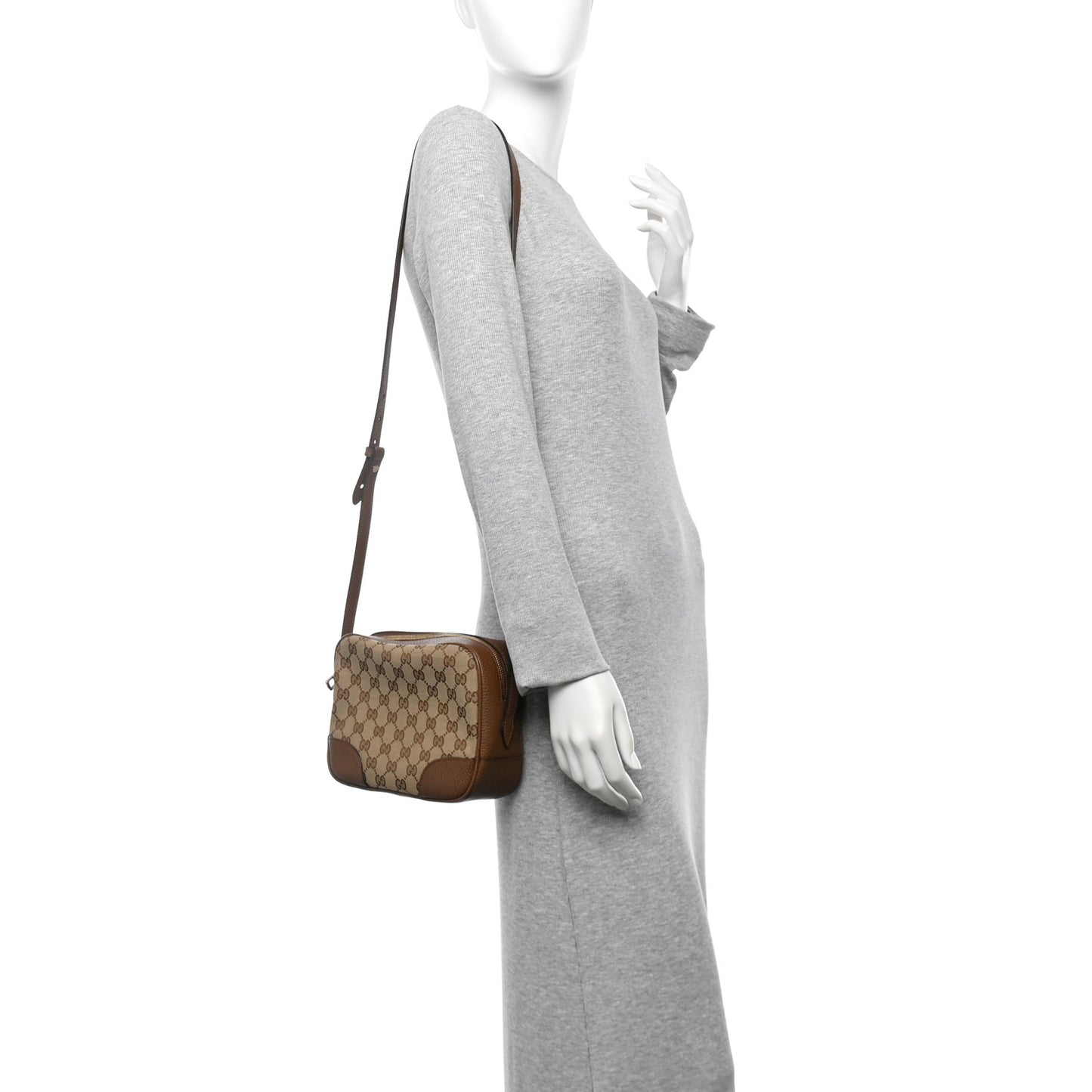 Monogram Mini Bree Messenger Bag Beige Tabacco