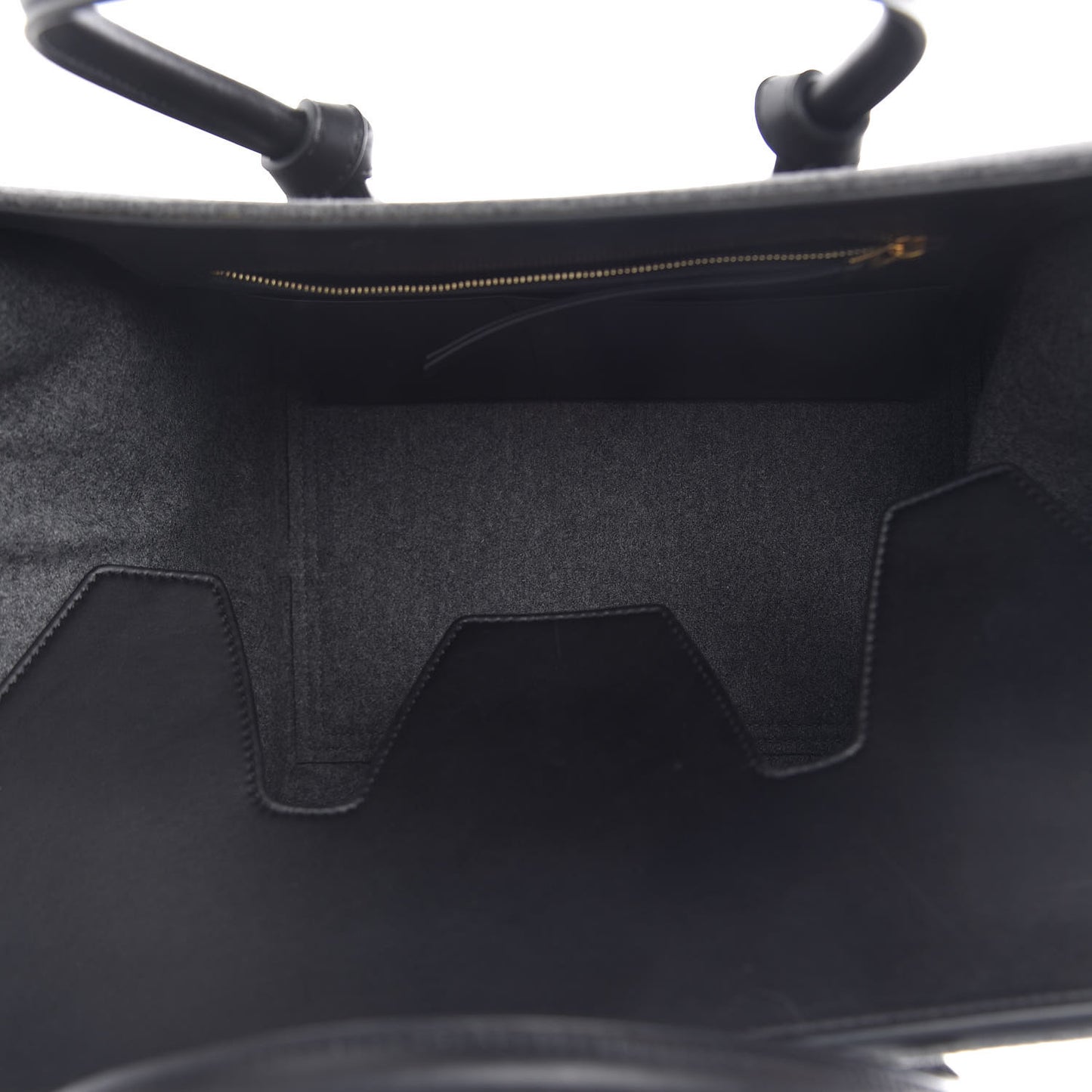 Felt Calfskin Large Tie Knot Tote Grey Black