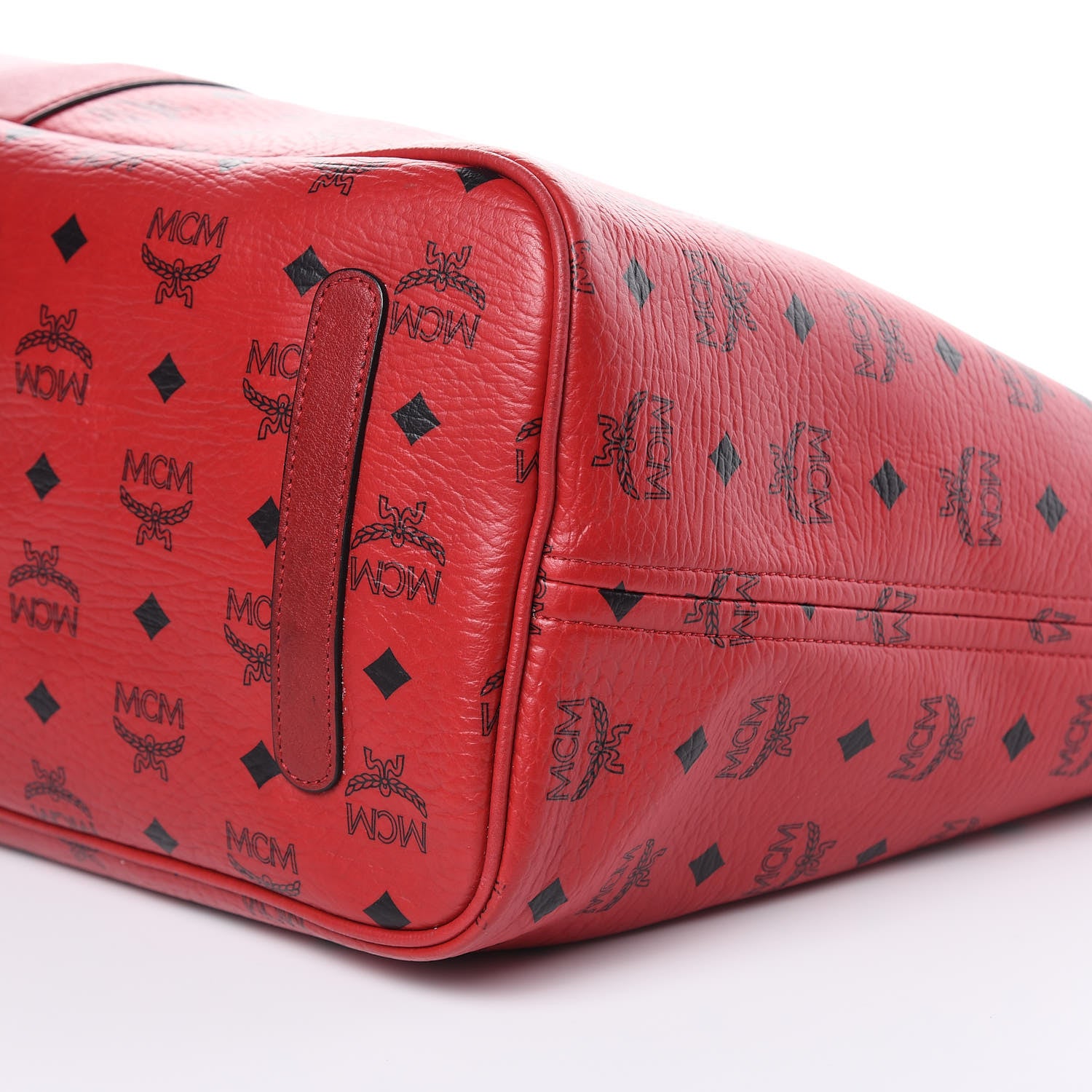 MCM Visetos Large Liz Reversible Shopper Tote Ruby Red 10 of 22