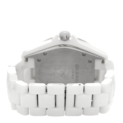 Chanel Stainless Steel Ceramic Diamond Pave Bezel 42mm J12 Automatic Watch White 3 of 5