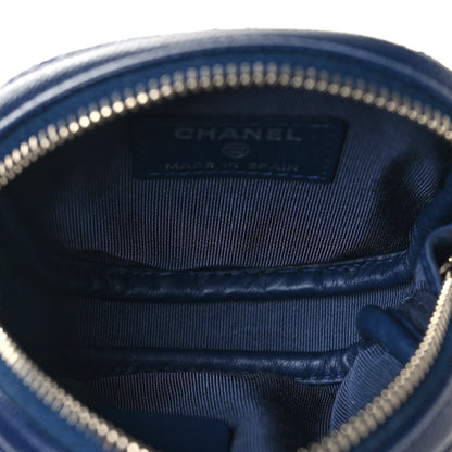 Chanel Caviar Quilted Zip Around Classic Coin Purse Navy Blue 5 of 8