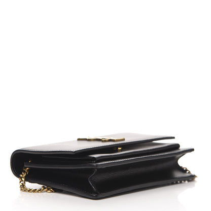 Saint Laurent Calfskin Monogram Sunset Chain Wallet Black 4 of 9
