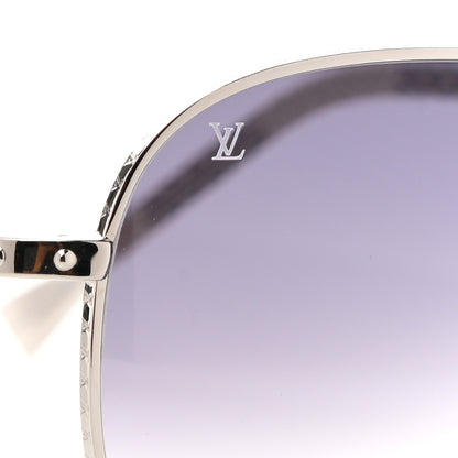 Louis Vuitton Damier Azur Conspiration Pilote Aviator Sunglasses Z0203U 8 of 9