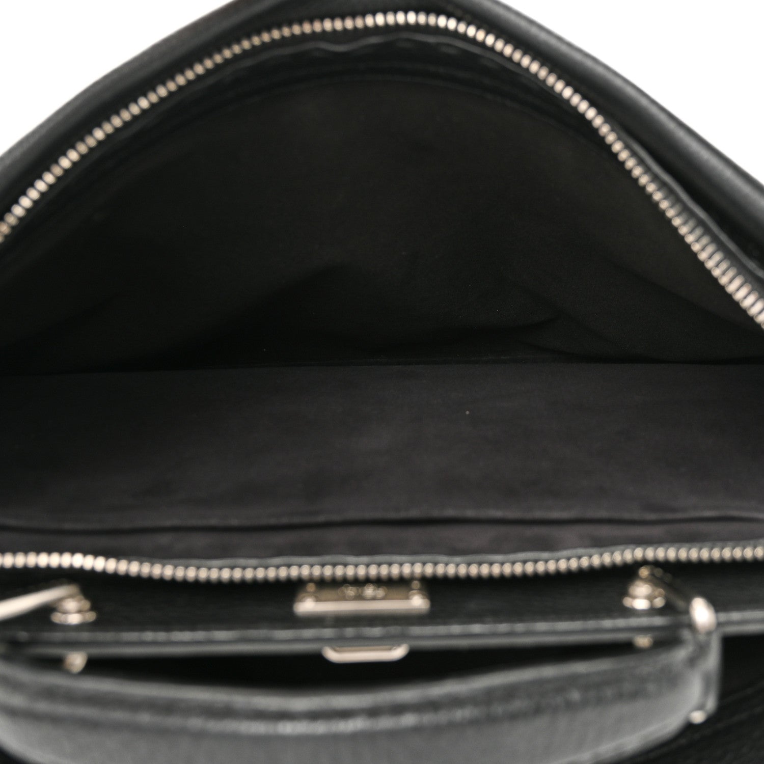 Fendi Cuoio Romano Selleria Studded Large Peekaboo Iconic Fit Satchel Black 6 of 10