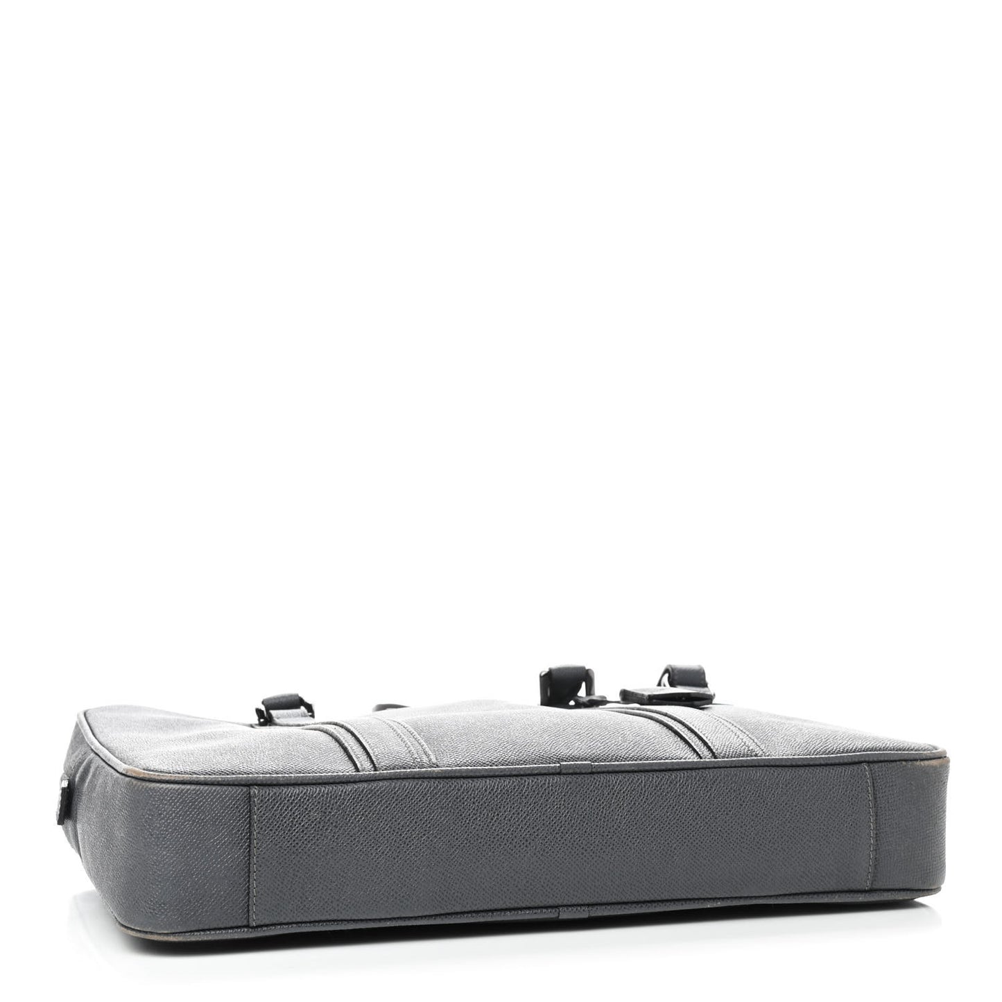 Grainy Calfskin Newberg Briefcase Grey