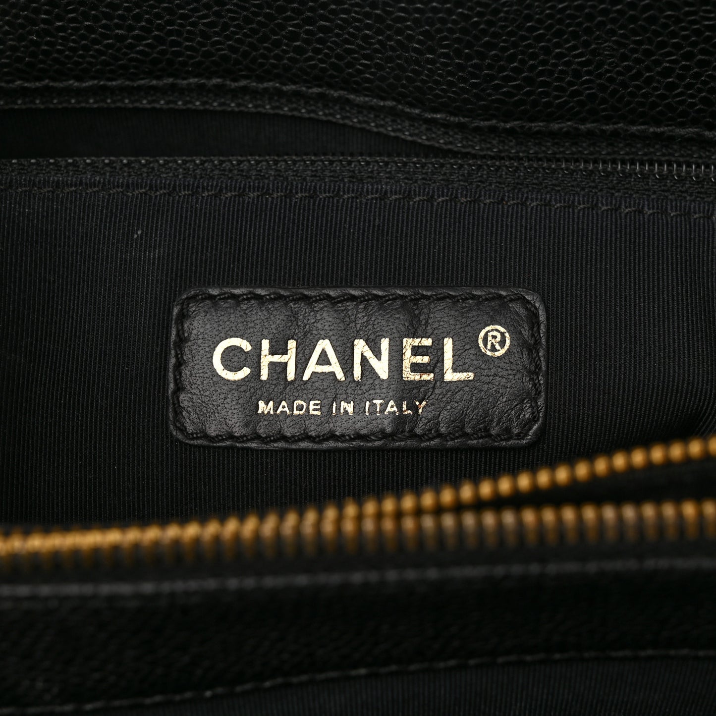 Caviar Quilted Grand Shopping Tote GST Black