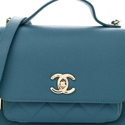 Chanel Caviar Quilted Small Business Affinity Flap Blue 8 of 11