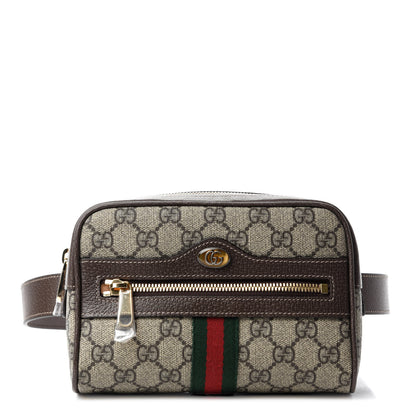 Gucci GG Supreme Monogram Web Small Ophidia Belt Bag 75 30 Dark Brown 1 of 10