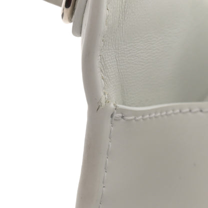 Balenciaga Shiny Box Calfskin Tonal B Small Hourglass Top Handle Bag White 12 of 17