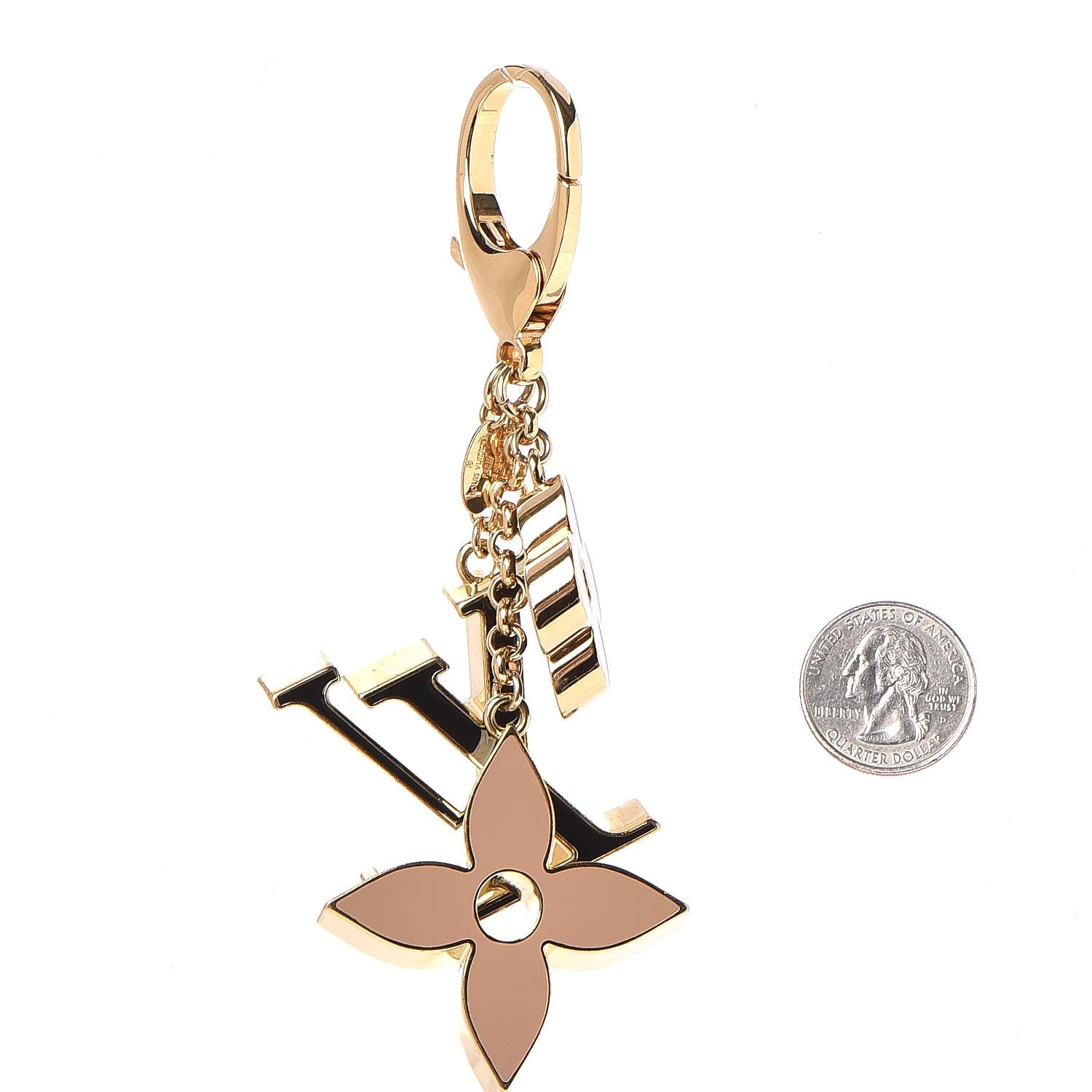 Louis Vuitton Fleur De Monogram Bag Charm Dore 2 of 4