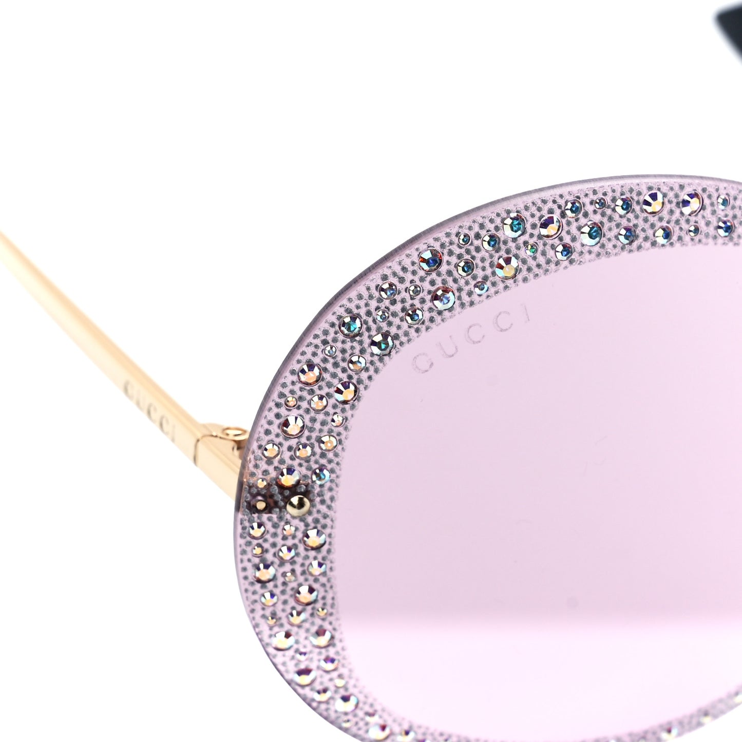 Crystal Oversize Hollywood Forever Sunglasses GG0899S Gold Violet
