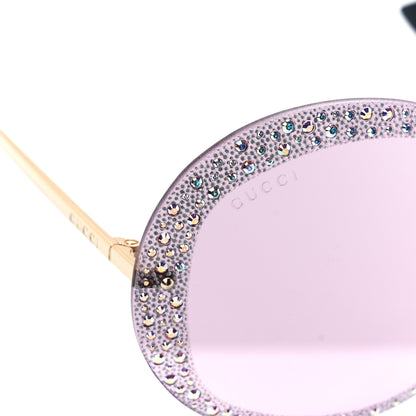 Gucci Crystal Oversize Hollywood Forever Sunglasses GG0899S Gold Violet 8 of 9