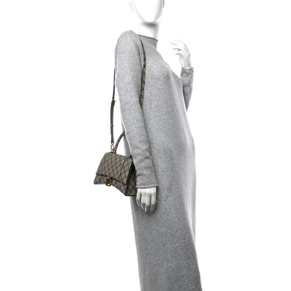 Balenciaga X GUCCI GG Supreme Monogram Small Hourglass Top Handle Bag Beige Ebony 3 of 10