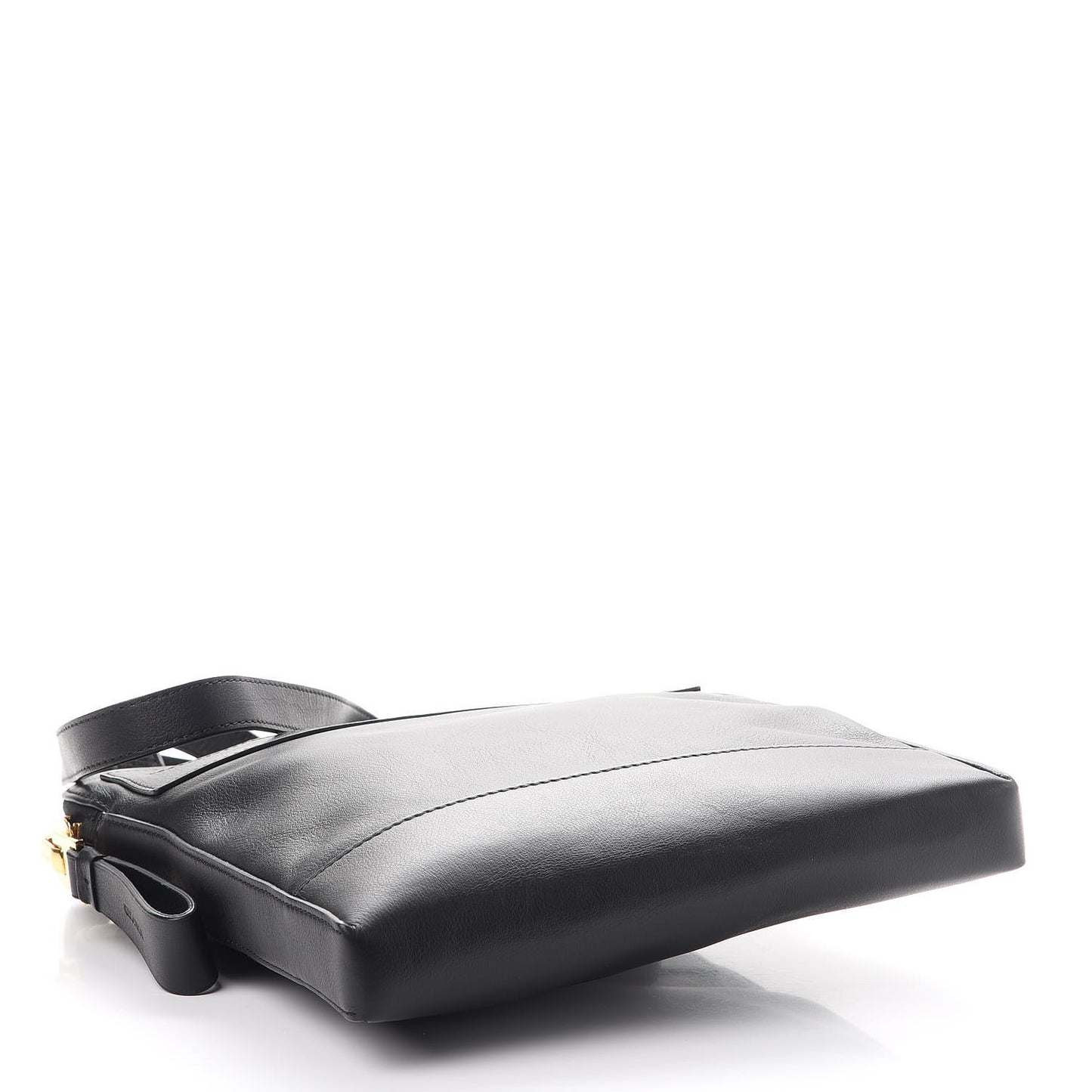 Calfskin Triple Zip Crossbody Bag Black