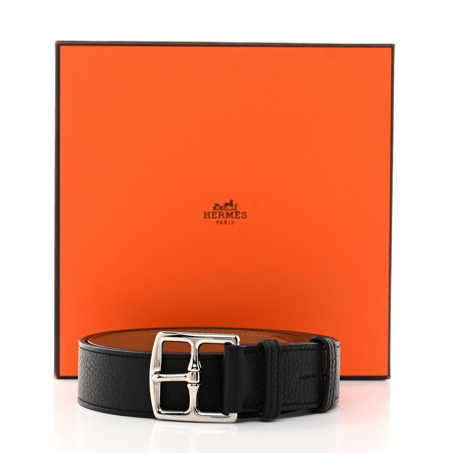 Hermes Togo Etriviere 32mm Belt 120 48 Black 7 of 7