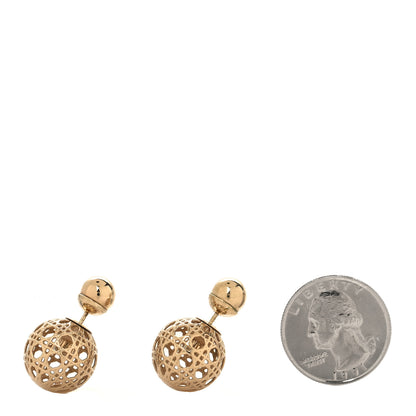 Christian Dior Cannage Mise En Dior Tribal Earrings Gold 2 of 5