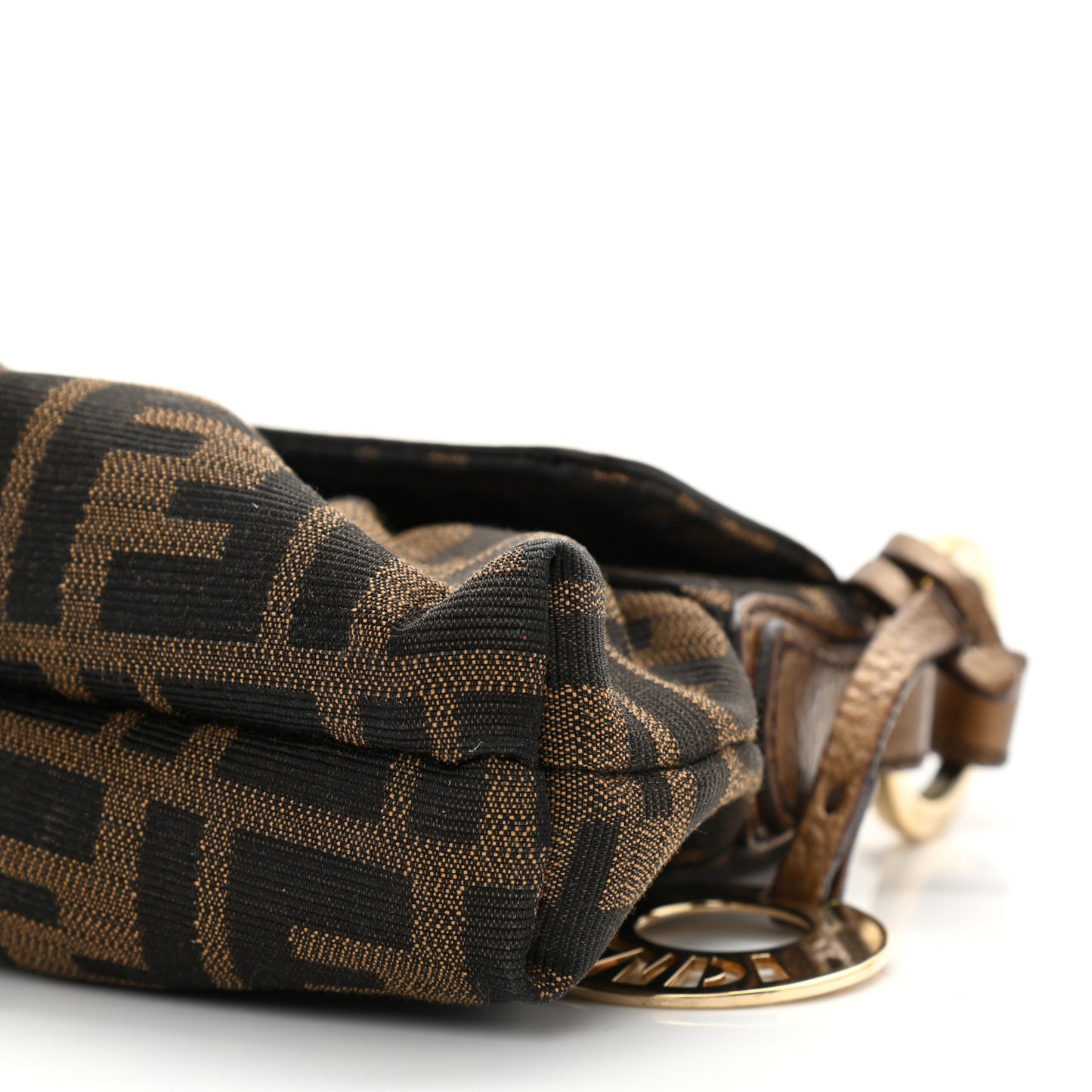 Zucca Laminated Vachetta Mini Chef Shoulder Bag Tobacco Bronzo