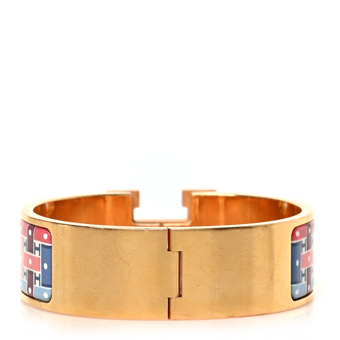 Enamel Print Son Du H Wide Clic Clac H Bracelet GM Album De Soie