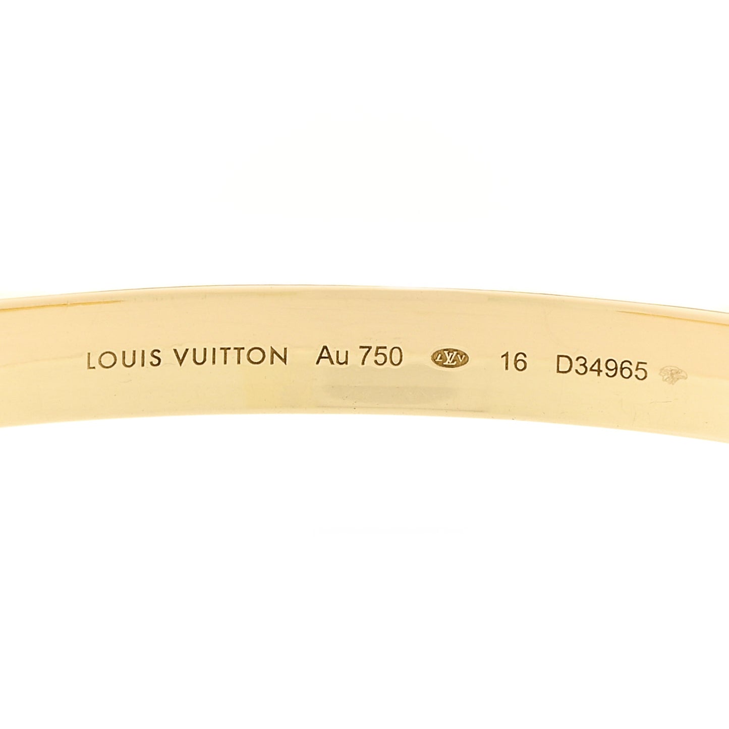 18K Yellow Gold LV Volt Cuff Bracelet