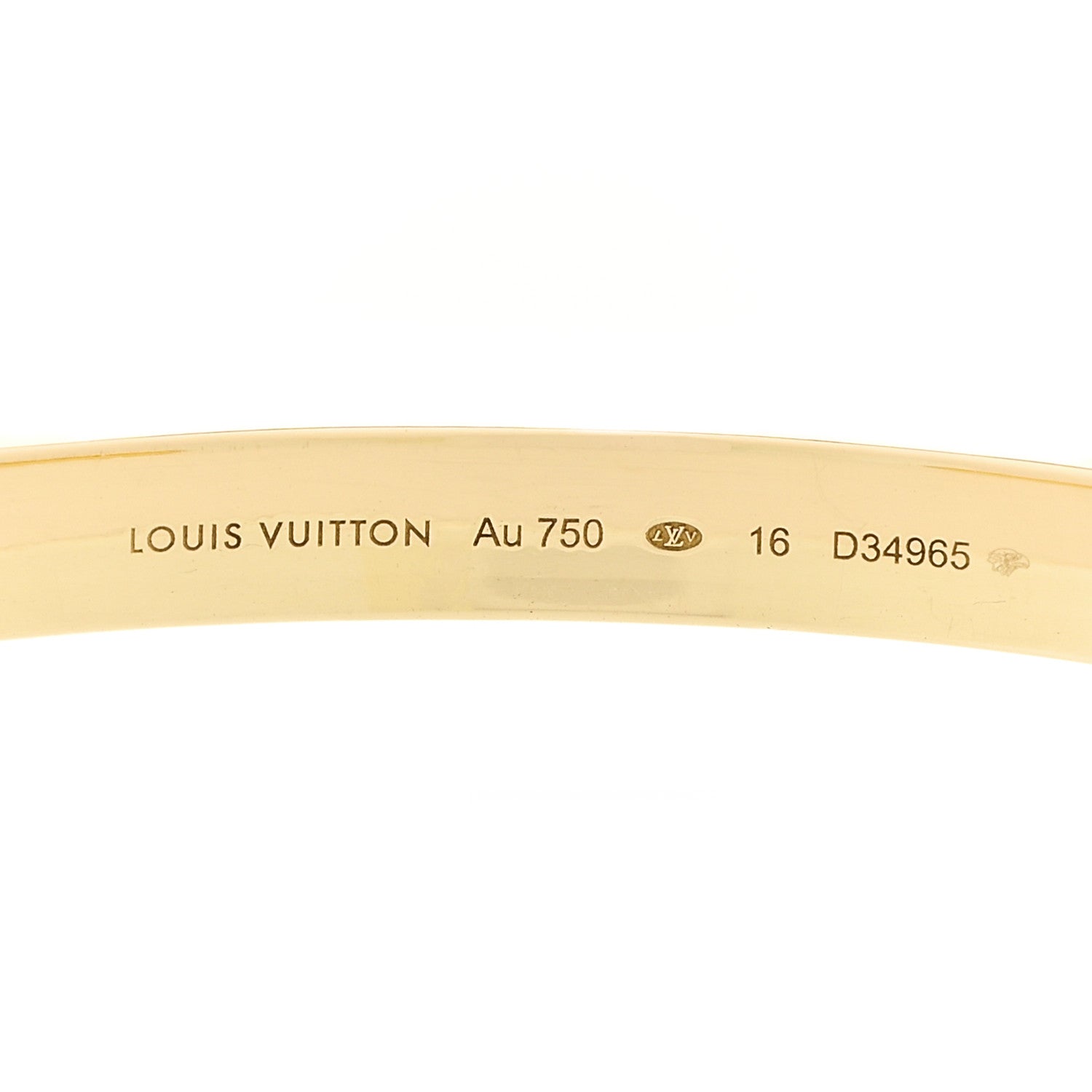 Louis Vuitton 18K Yellow Gold LV Volt Cuff Bracelet 3 of 4