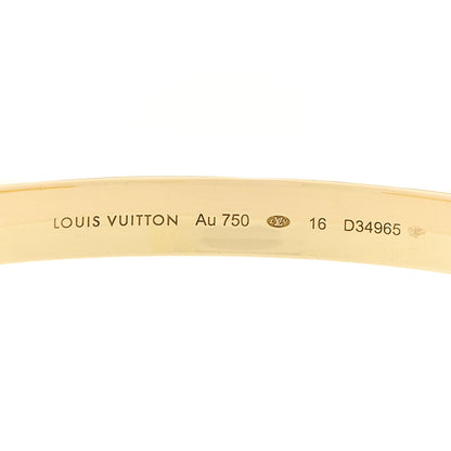 Louis Vuitton 18K Yellow Gold LV Volt Cuff Bracelet 3 of 4