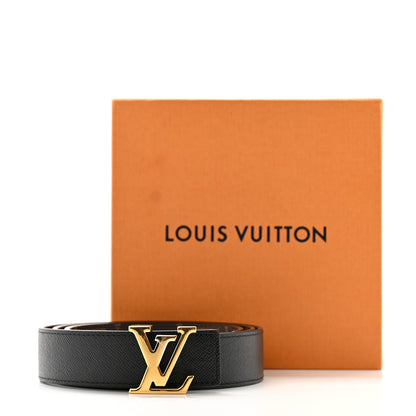 Louis Vuitton Calfskin Monogram 30mm LV Initiales Reversible Belt  90 36 Black 7 of 7