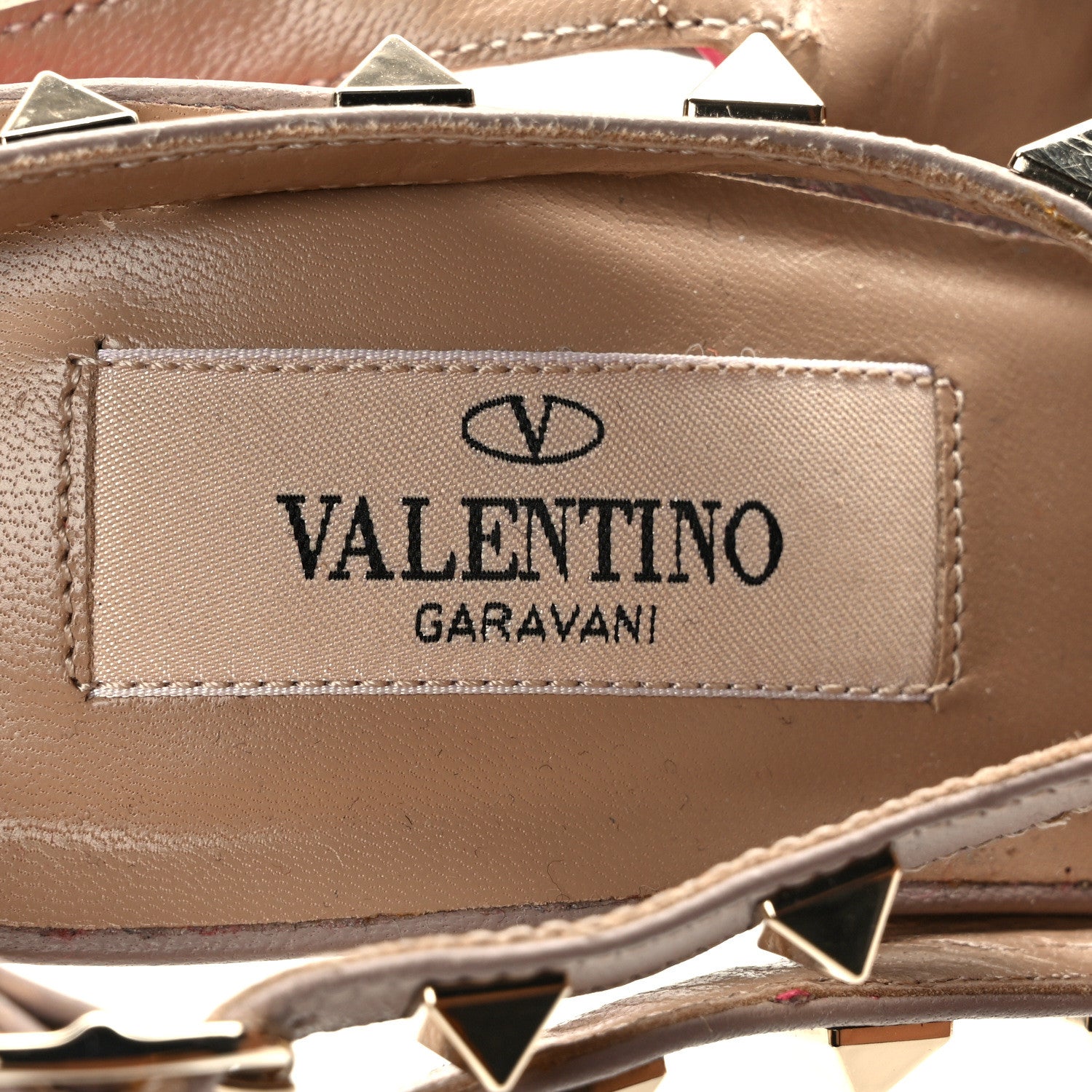 Valentino Garavani Calfskin Nappa Rockstud Ankle Strap 100mm Pumps 37 Shadow Pink Poudre 7 of 10