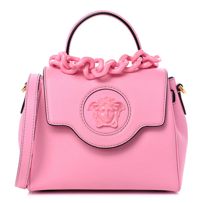 Versace Grained Calfskin Small La Medusa Top Handle Bag Pink 1 of 10