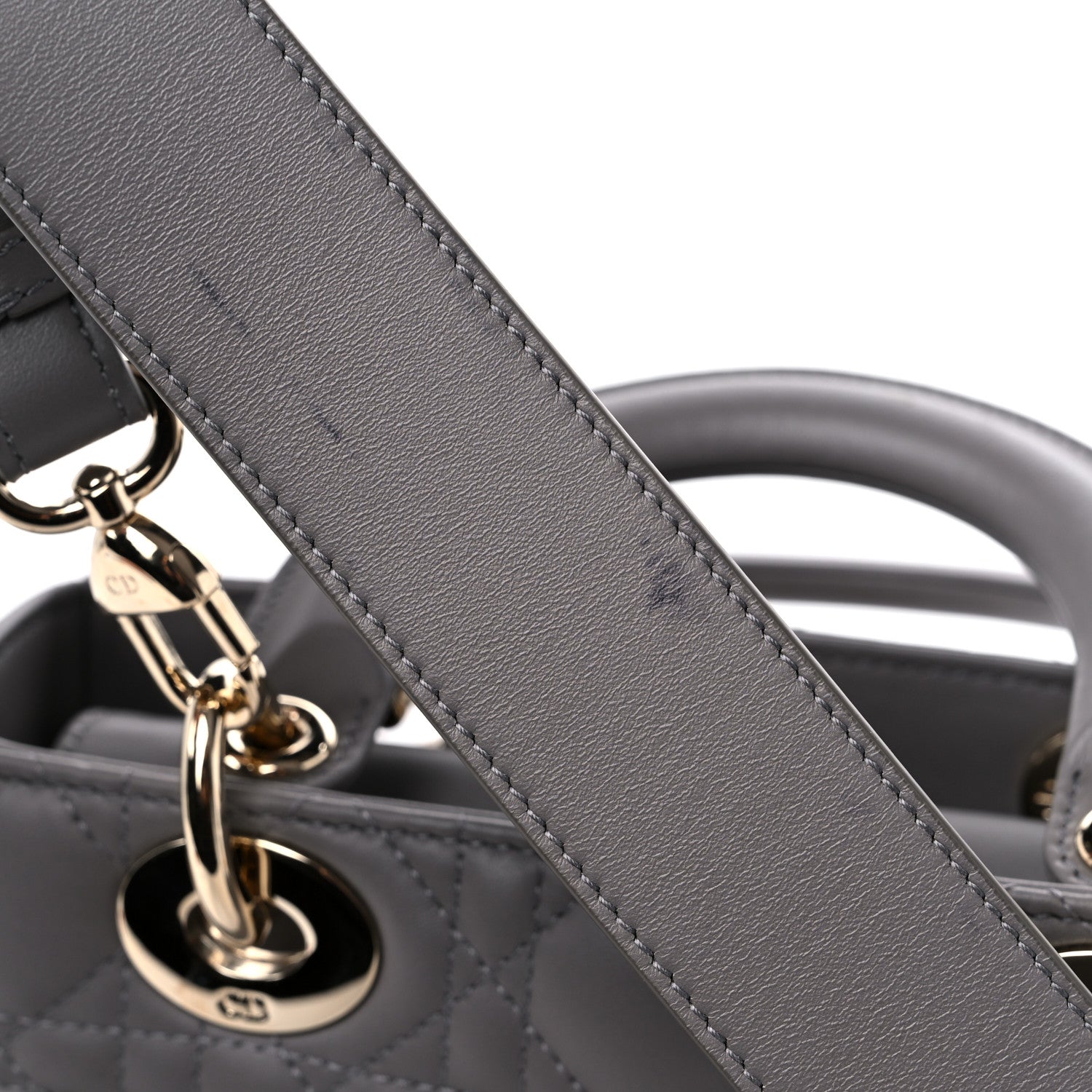 Christian Dior Lambskin Cannage Small My ABC Dior Lady Dior Grey 9 of 11