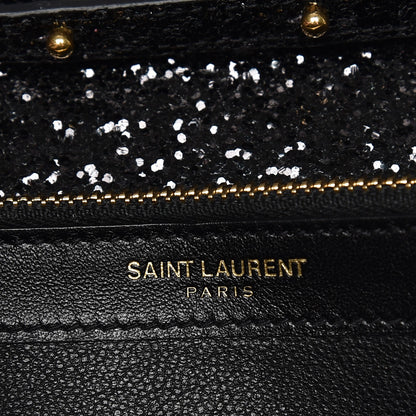 Saint Laurent Glitter Galactica Monogram Chain Wallet 6 of 7