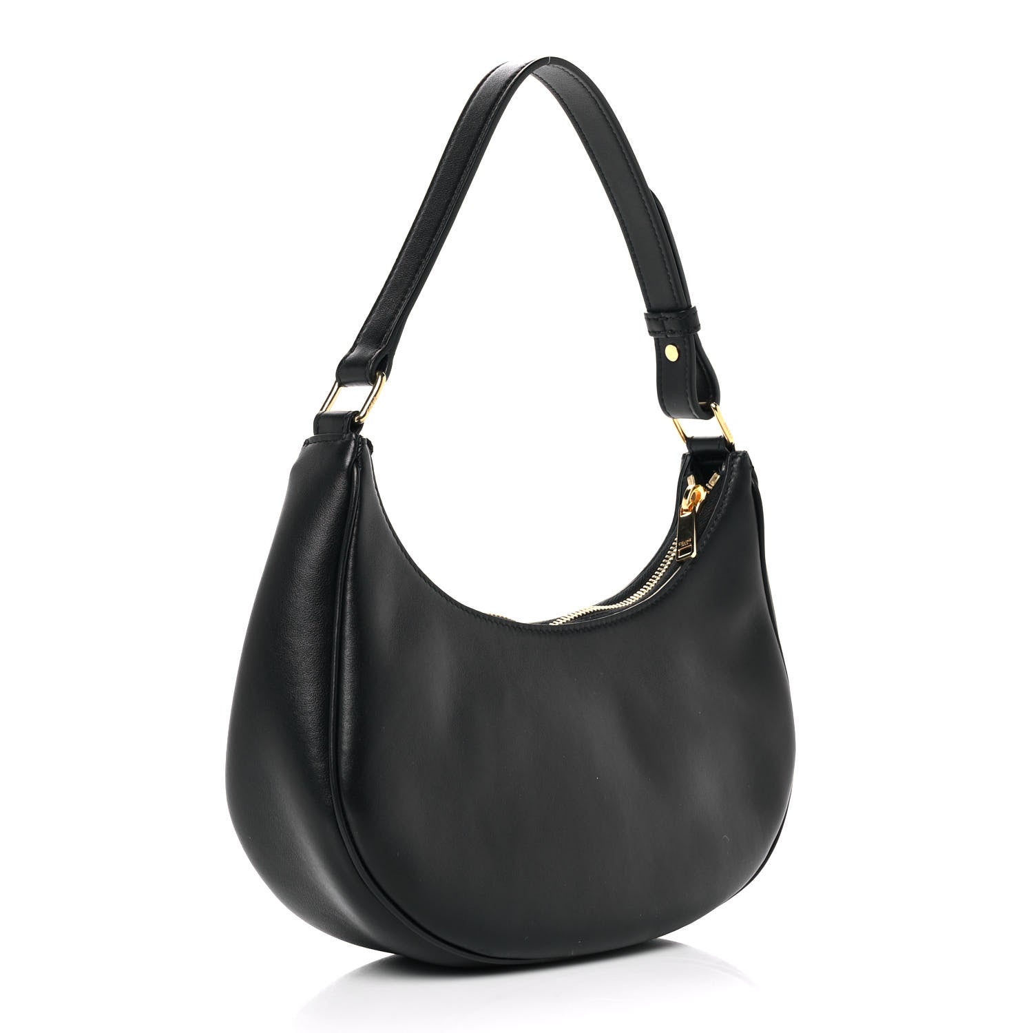 Celine Smooth Calfskin Medium Strap Ava Shoulder Bag Black 2 of 9