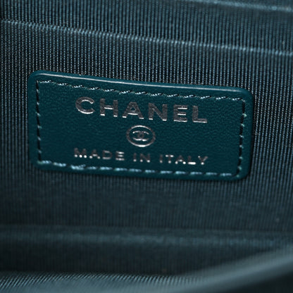 Chanel Lambskin Quilted Mini Wallet On Chain WOC Turquoise 5 of 8