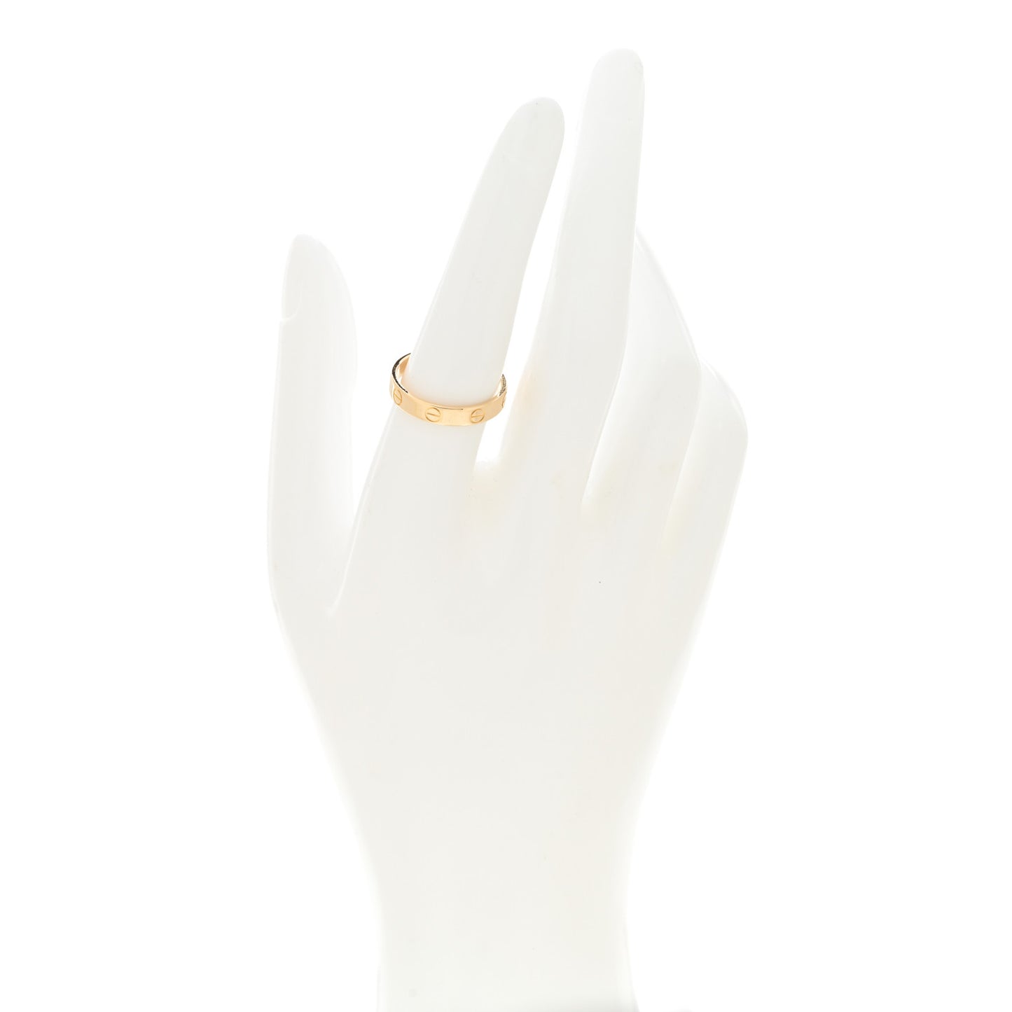 18K Yellow Gold 3.5mm LOVE Wedding Band Ring 55 7.25