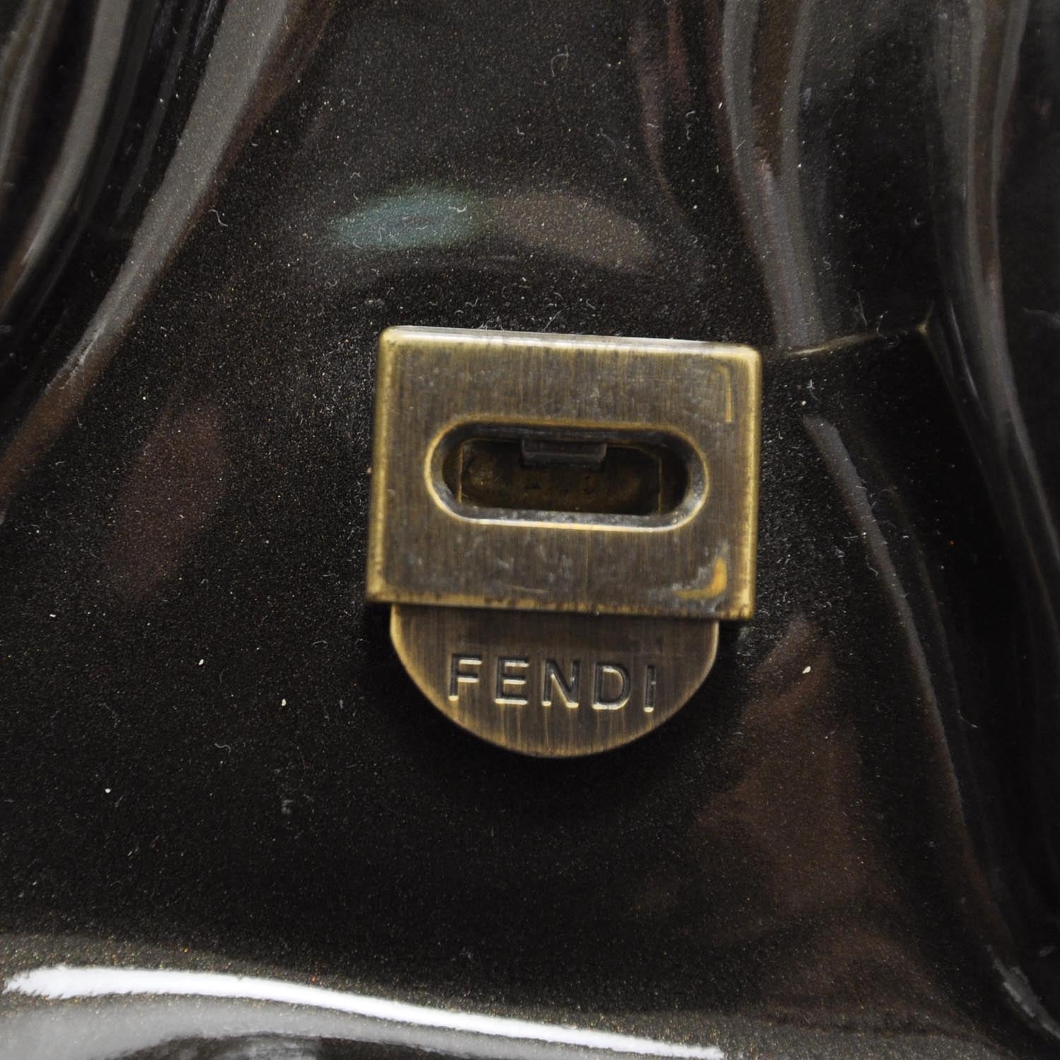 Fendi Patent B Bag Bronze 7 of 9