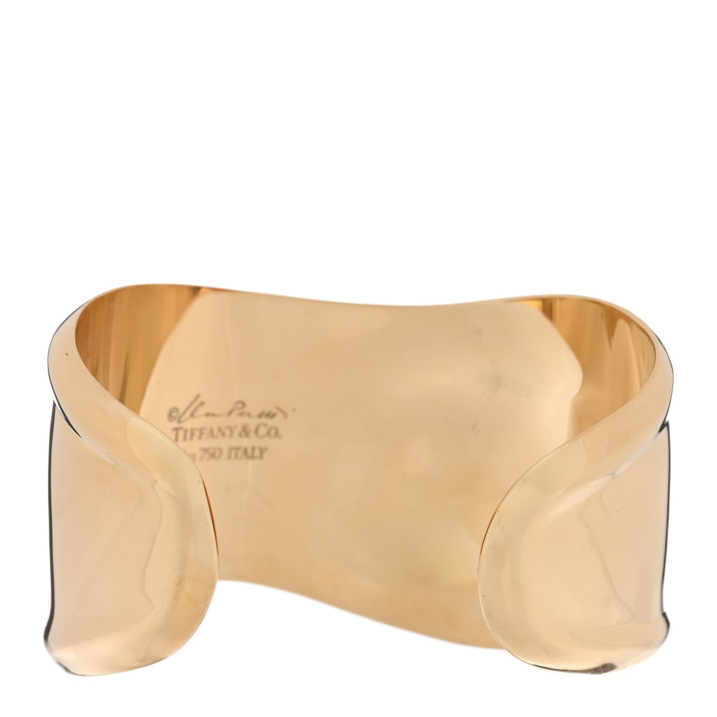 18K Yellow Gold Small Elsa Peretti Right Wrist Bone Cuff Bracelet