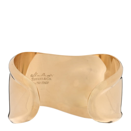 18K Yellow Gold Small Elsa Peretti Right Wrist Bone Cuff Bracelet
