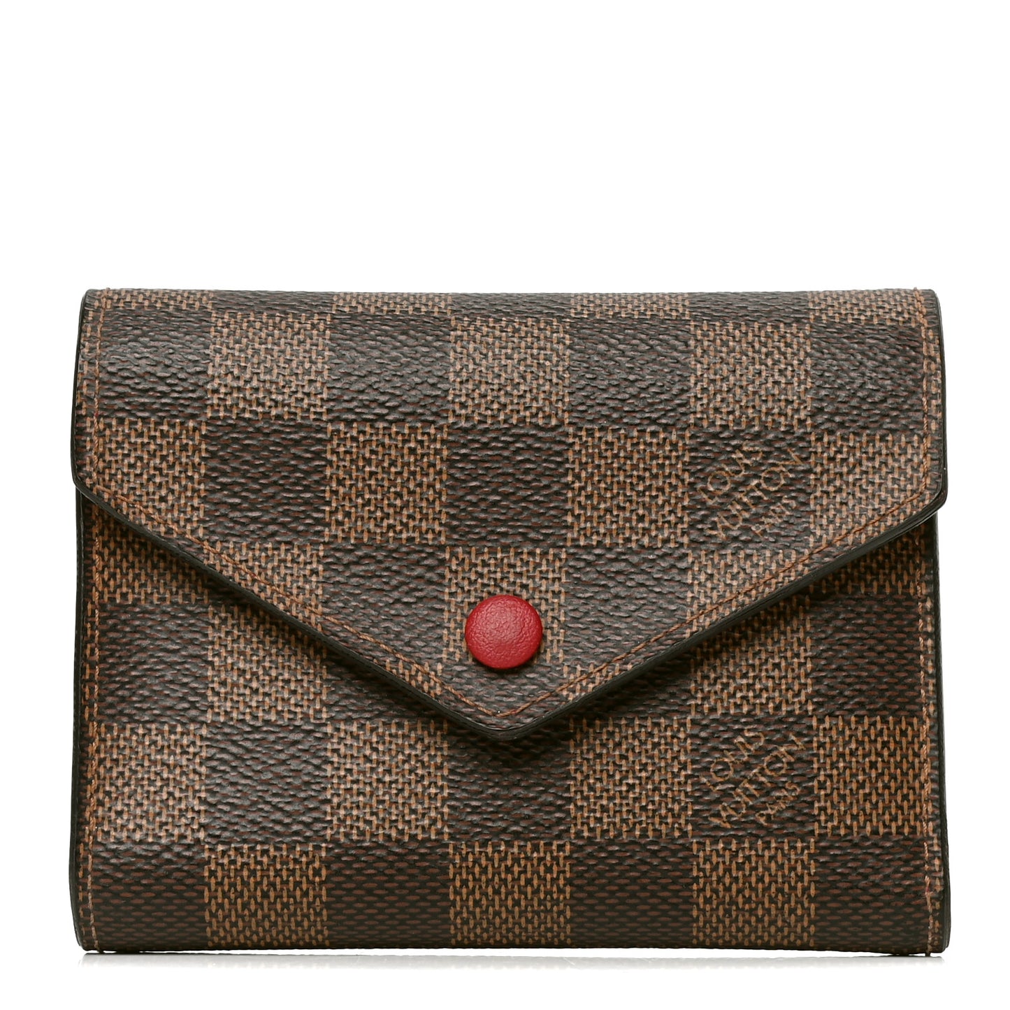 Damier Ebene Victorine Wallet Red