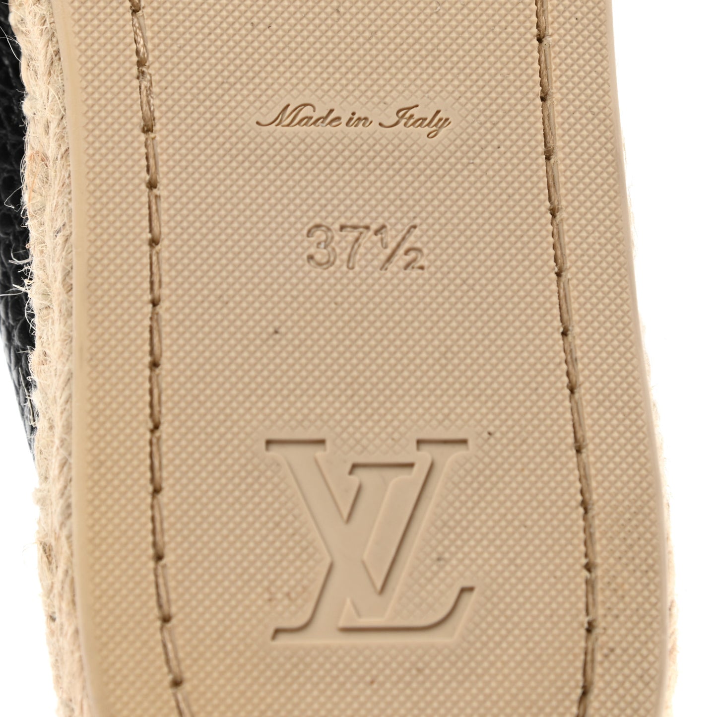 Calfskin Tropical Bloom Espadrille Flat 37.5 Black