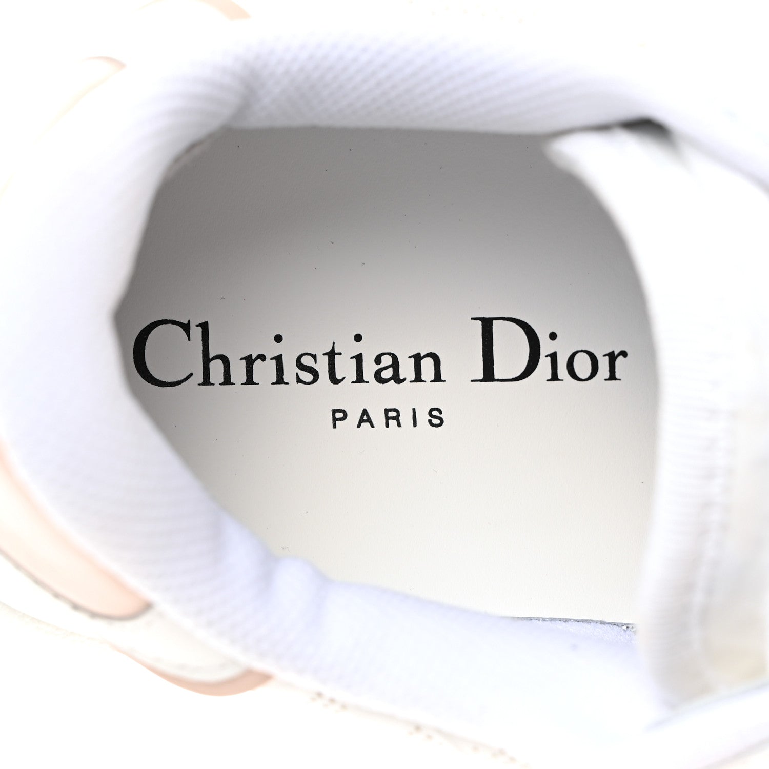 Christian Dior Calfskin Oblique Laser Perforated Dior One Low Sneakers 38.5 White Nude 6 of 8