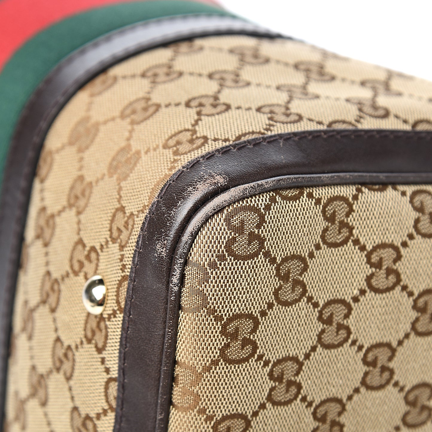 Monogram Vintage Web Medium Boston Dark Brown