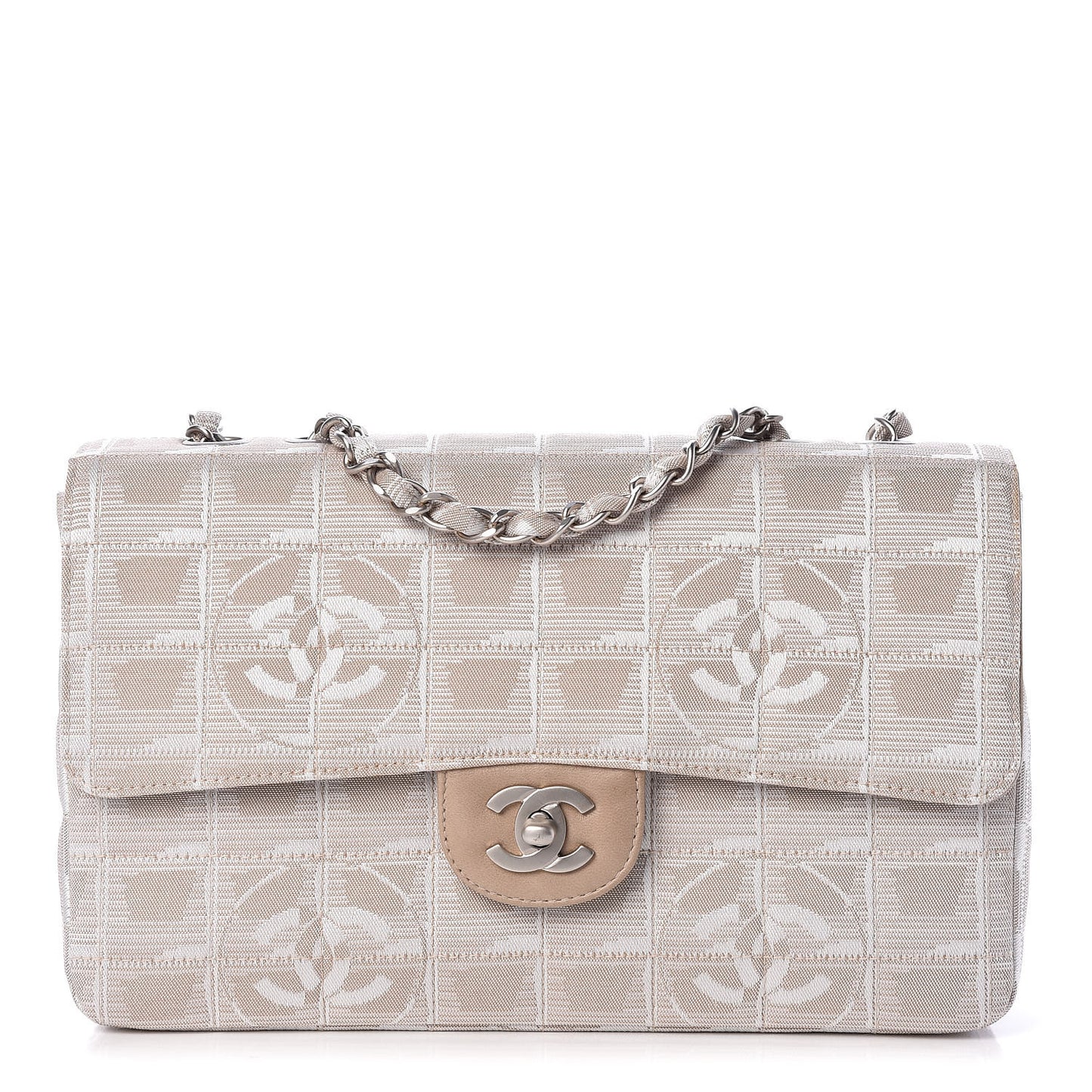 Nylon Medium Travel Flap Light Beige