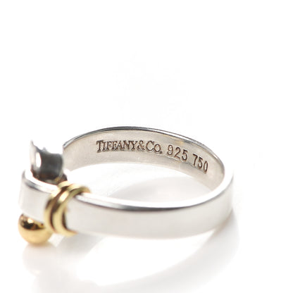 Tiffany Sterling Silver 18K Yellow Gold Hook Ring 53 6.25 4 of 4