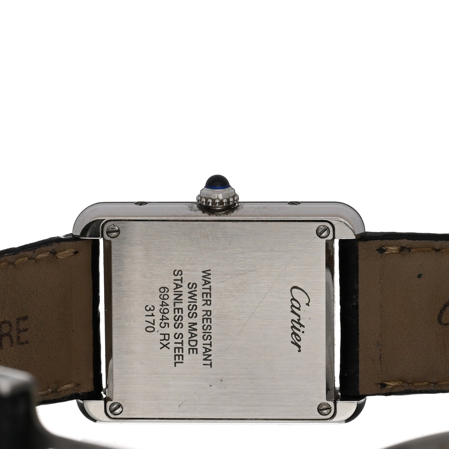 Stainless Steel Alligator 24mm Tank Solo Quartz Watch