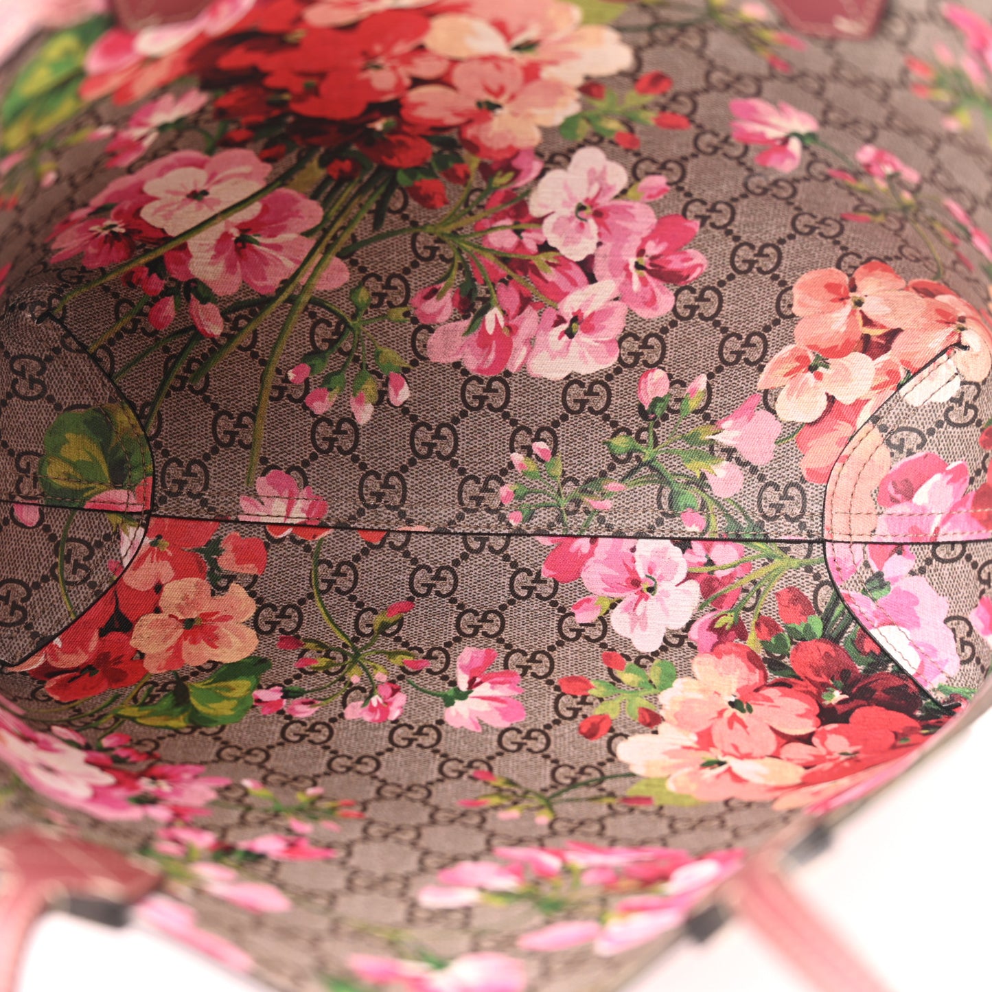 GG Supreme Monogram Blooms Small Reversible Tote Beige Multicolor Dry Rose